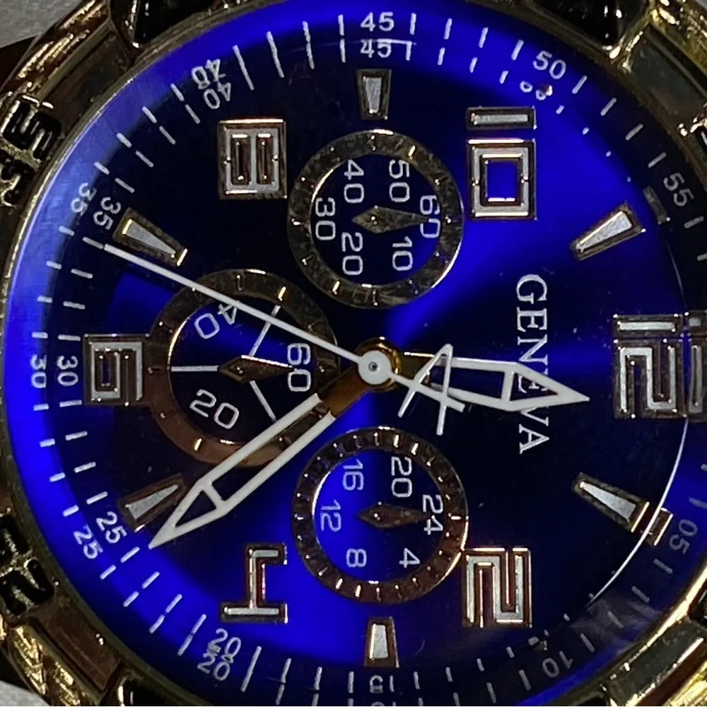 Geneva Gold style Watch with Vibrant Blue Face $20 each or 2 for $30